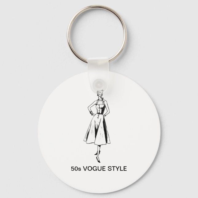 50er VOGUE STYLE KEY RING Schlüsselanhänger (Vorderseite)
