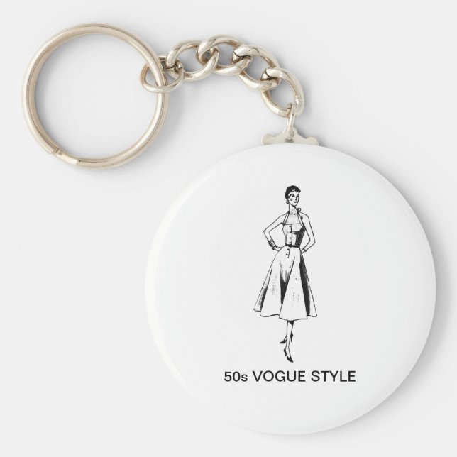 50er VOGUE STYLE KEY RING Schlüsselanhänger (Vorne)