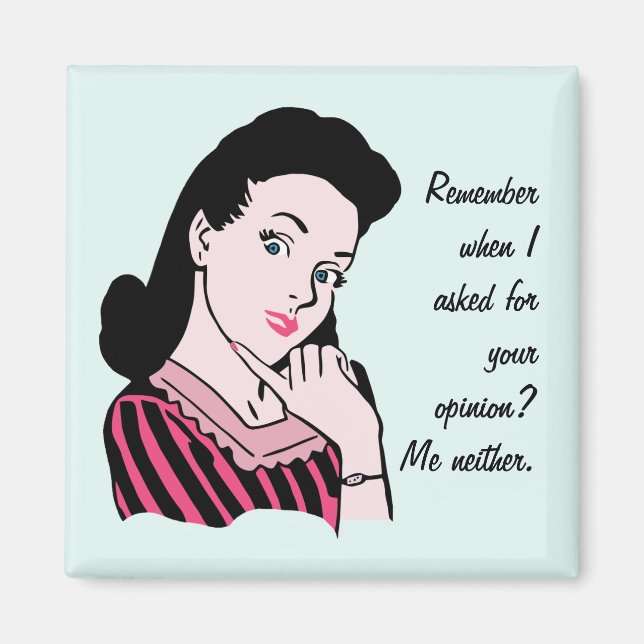 50er Woman Sarcasm Magnet (Vorne)