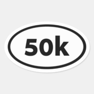 50k ovaler aufkleber