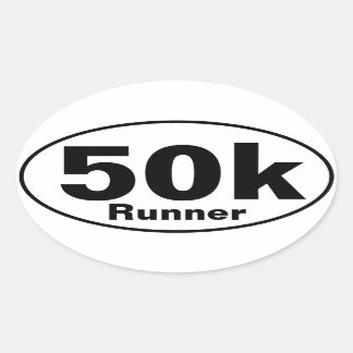 50K Runner Oval Aufkleber