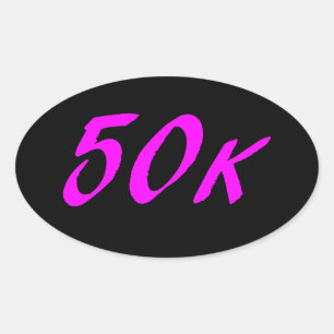 50K Ultra-Marathon Ovaler Aufkleber