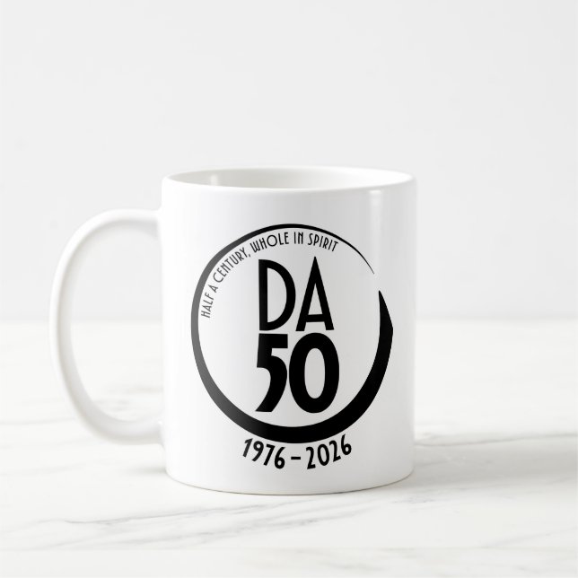 50th Anniversary 1976-2026 Mug in Black Kaffeetasse (Links)
