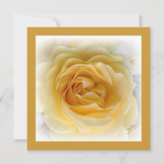 50th Anniversary Einladung - Soft Gold Rose (Vorderseite)