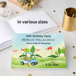 50TH (ANY YEAR) BIRTHDAY PARTY GOLF SIGN IN  GÄSTEBUCH