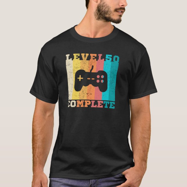 50th Birthday/ Anniversary Level 50 Complete T-Shirt (Vorderseite)