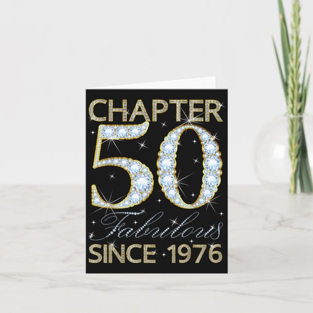 50th Birthday Chapter 50 Fabulous Since 1976  Karte (Vorderseite)