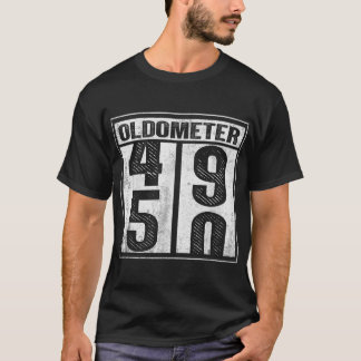 50th Birthday Funny Gift Men Women Oldometer 4950 T-Shirt