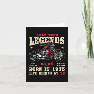 50th Birthday Man Biker Motorcycle Chopper 1975 Einladung