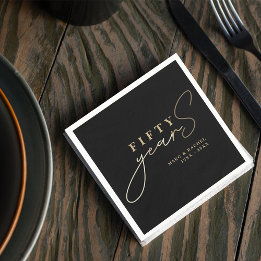 50th Gold Wedding Anniversary Serviette