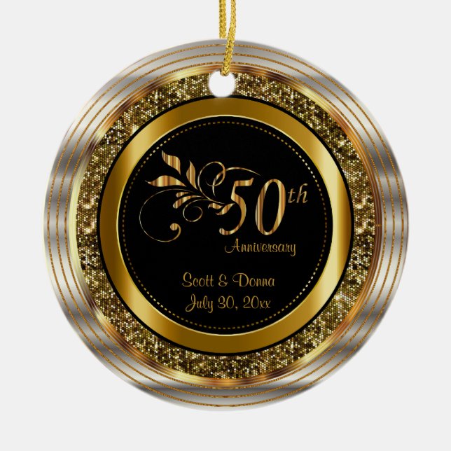 50th Golden Anniversary Keramik Ornament (Vorne)