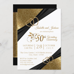 50th Golden Heart Anniversary Design Einladung