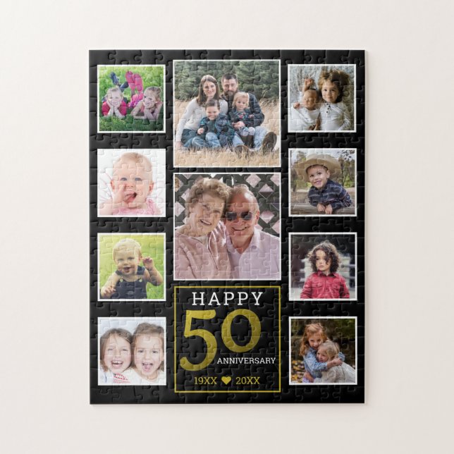 50th Golden Wedding Anniversary 10 Puzzle (Vertikal)