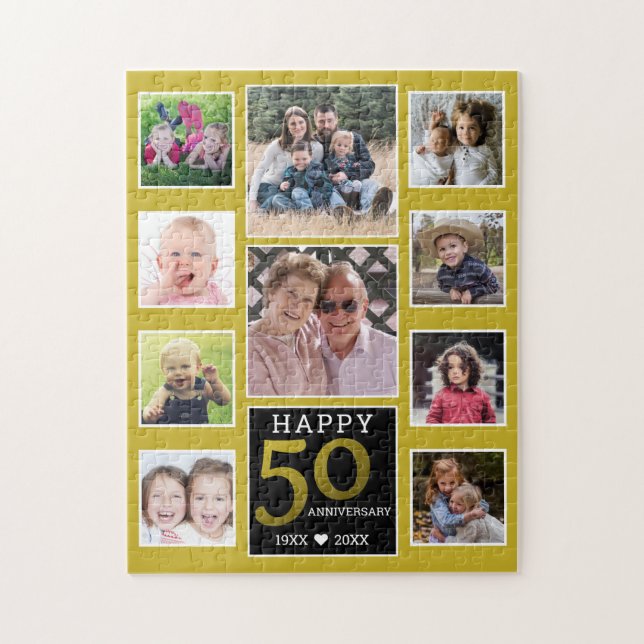 50th Golden Wedding Anniversary 10 Puzzle (Vertikal)