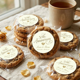 50th Golden Wedding Anniversary Runder Aufkleber