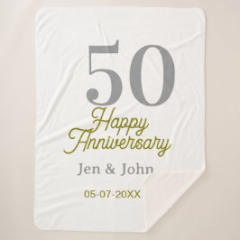 50th happy anniversary name date silver gold date  sherpadecke