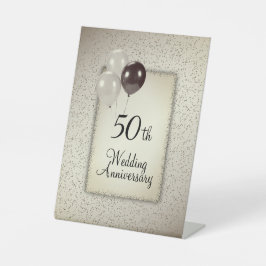 50th Wedding Anniversary Pedestal Sign Sockelschild