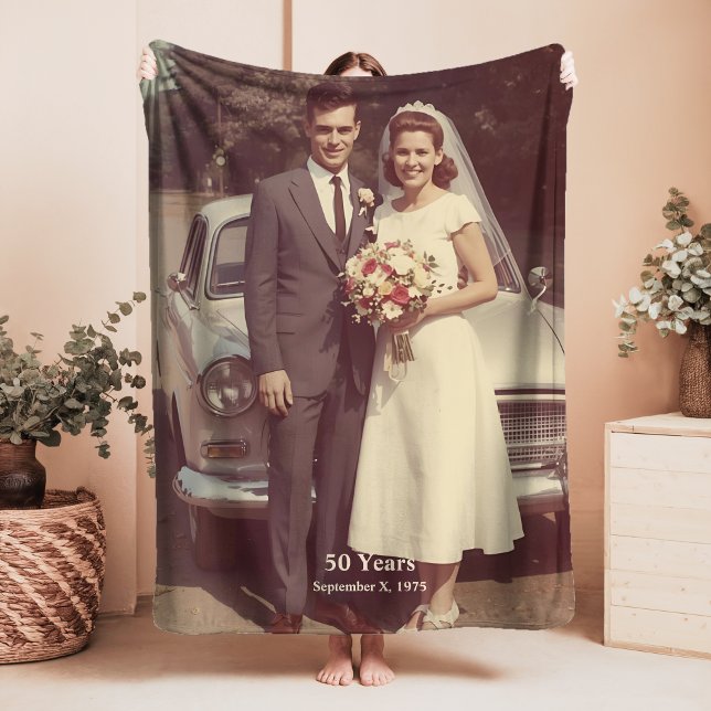 50th Wedding Anniversary Sherpa Blanket Photo Sherpadecke (Von Creator hochgeladen)