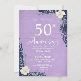 50th Wedding Anniversary Surprise Invitation Einladung