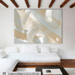 50x38" Sandy Tornado Trend Abstrakt Art Beige Leinwanddruck
