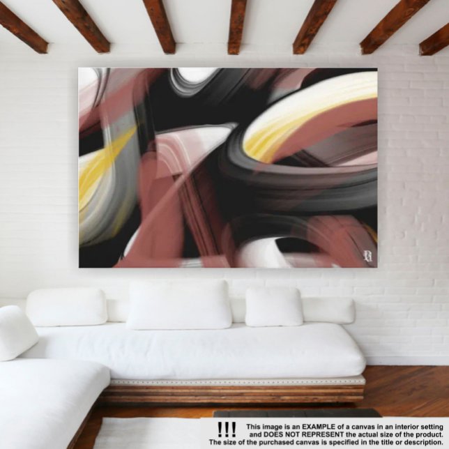 50x38" Trend Abstrakt Art Schwarz-weiß Powdery Leinwanddruck (Von Creator hochgeladen)