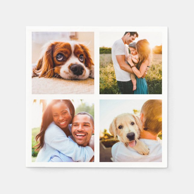 50x Serviettes Napkins 4 Vorlage für die FotoColla Serviette (Vorderseite)