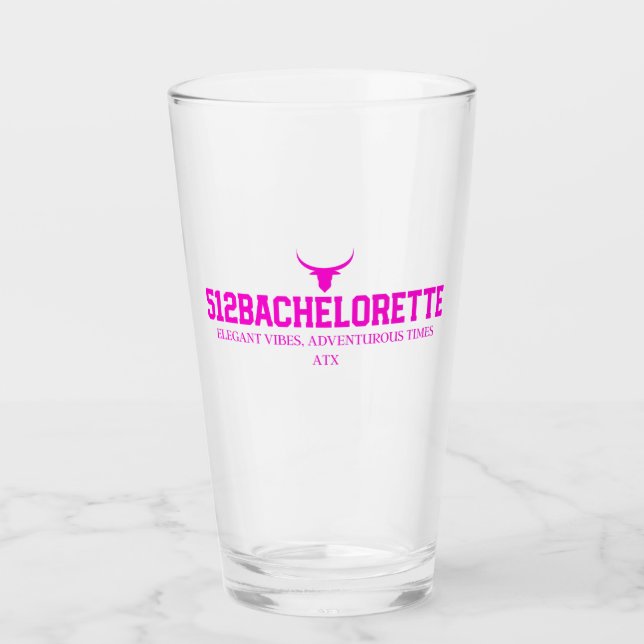 512Bachelorette Glass Tumbler (Vorderseite)