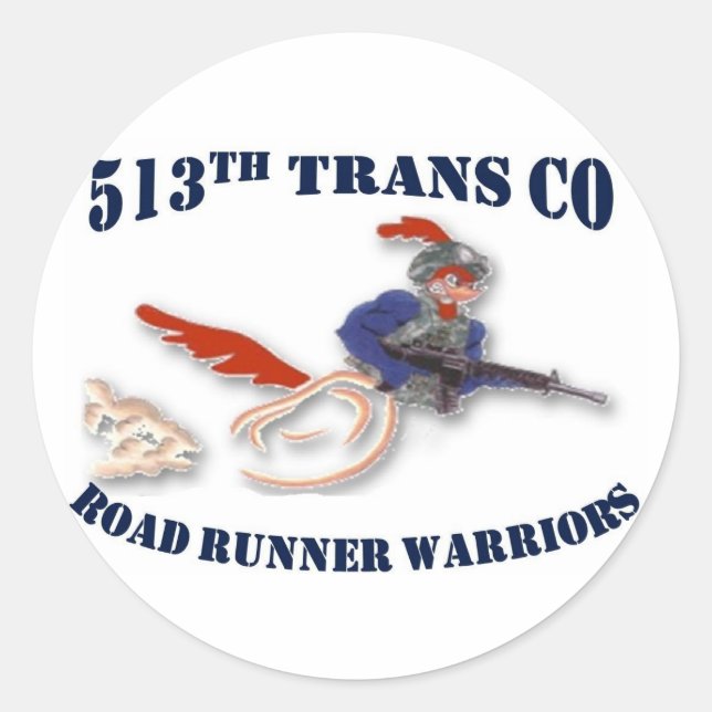 513. Blau Runder Aufkleber (Vorderseite)