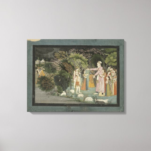 51.207/28 Nanda asking Radha to escort Krishna hom Leinwanddruck (Vorderseite)