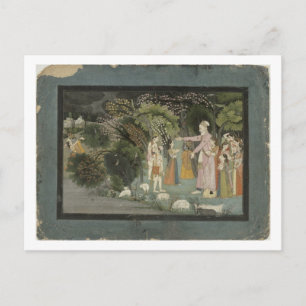 51.207/28 Nanda asking Radha to escort Krishna hom Postkarte