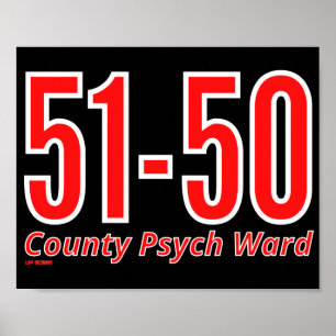"51-50" lustige Landkreis-Psychologin Poster