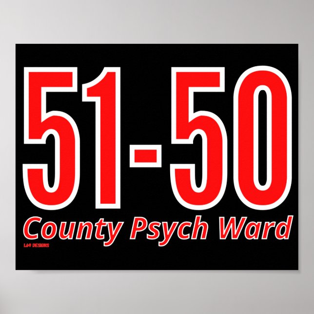 "51-50" lustige Landkreis-Psychologin Poster (Vorne)