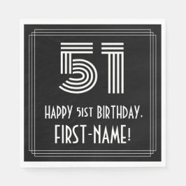 51. Geburtstag: Art Deco Inspiriert Look "51" + Na Serviette
