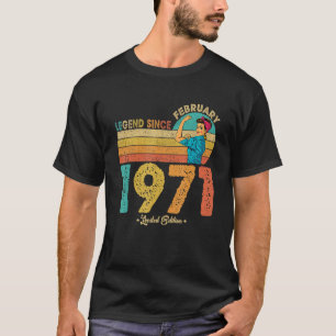 51. Geburtstag Februar 1971 Legend Seit 1971 51 Y T-Shirt