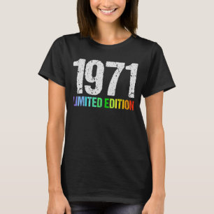 51. Geburtstag Ladys Mens 51 Jahre 1971 3 T-Shirt