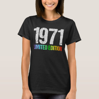 51. Geburtstag Ladys Mens 51 Jahre 1971 3 T-Shirt