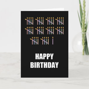 51. Geburtstag mit Kerzen Karte