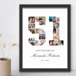51. Geburtstag Nr. 51 Custom Foto Collage Poster<br><div class="desc">Feiern Sie den 51. Geburtstag mit diesem personalisierten 51 Foto Collage Poster. Dieses individuell gestaltbare Geschenk eignet sich auch für Hochzeitsfeiern. Es ist eine großartige Möglichkeit, wertvolle Erinnerungen aus Ihrer Hochzeit und Ihrem verheirateten Leben zu zeigen. Das Poster enthält eine Collage von Fotos, die diese besonderen Momente erfassen, und kann...</div>