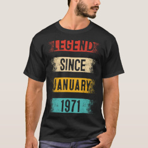 51. Geburtstag Retro Vintage Legende seit Januar T-Shirt
