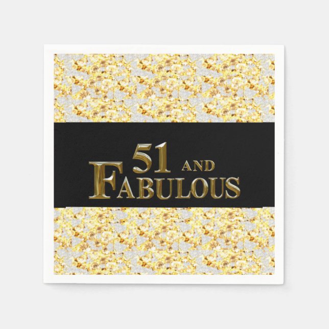 51. Geburtstag Serviette (Vorderseite)