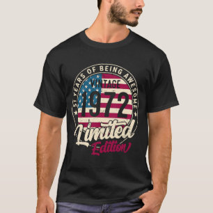 51. Geburtstag Vintag 1972 Tagesgruppe 51 Jahre al T-Shirt