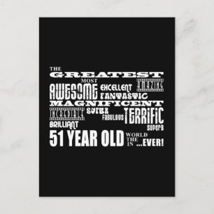 51. Geburtstags-Party-bestste fünfzig eine Jährige Einladungspostkarte