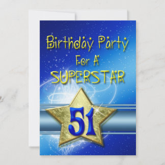51. Geburtstagsparty Einladung für einen Superstar