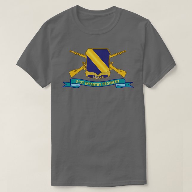 51. Infanterie-Regiment DUI w BR Ribbon X T-Shirt (Design vorne)
