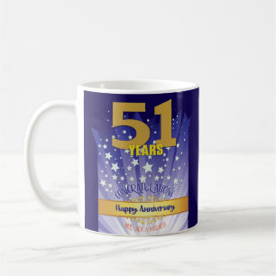 51 Jahr CUSTOM Recovery-Jubiläum Fett gedruckte Za Kaffeetasse