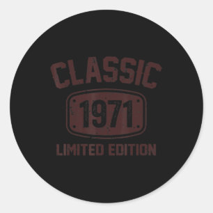 51 Jahre alt 1971 Limited Edition 51. Geburtstag Runder Aufkleber