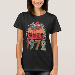 51 Jahre alt 51. Geburtstag Vintager Retro-März 19 T-Shirt