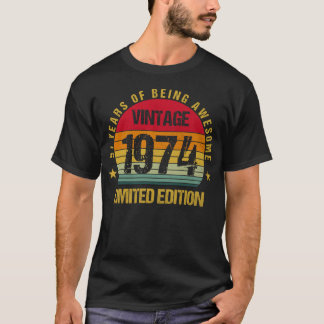 51 Jahre alt einundfünfzig 1974 51. Geburtstag Vin T-Shirt