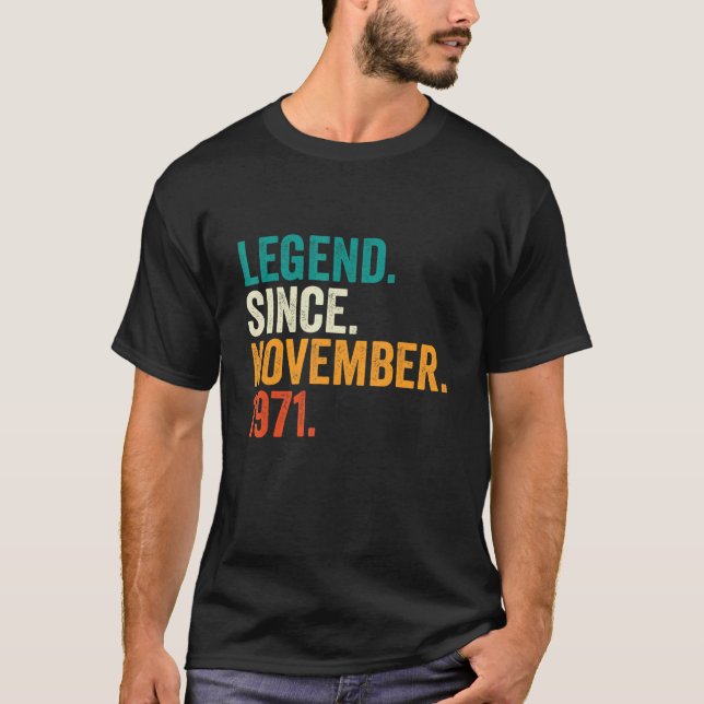 51 Jahre alte Legende seit November 1971 51. Birt T-Shirt (Vorderseite)
