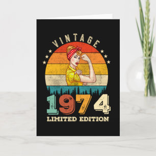 51 Jahre alter Tag 1974 Vintag 51. Geburtstagsfrau Karte